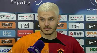 Mauro Icardi: "Eee, yani, İıı, iri bir futbolcu için harika bilekler, iki yarısı bambaşka bir maç, bir gitti bir kaldı, tenis maçı gibi, büyük mücadele, 6 puan değerinde bir maç, ağları bulduk, günün sonunda, %1500, müthiş, müthiş bir takım, her seferinde bir maç"