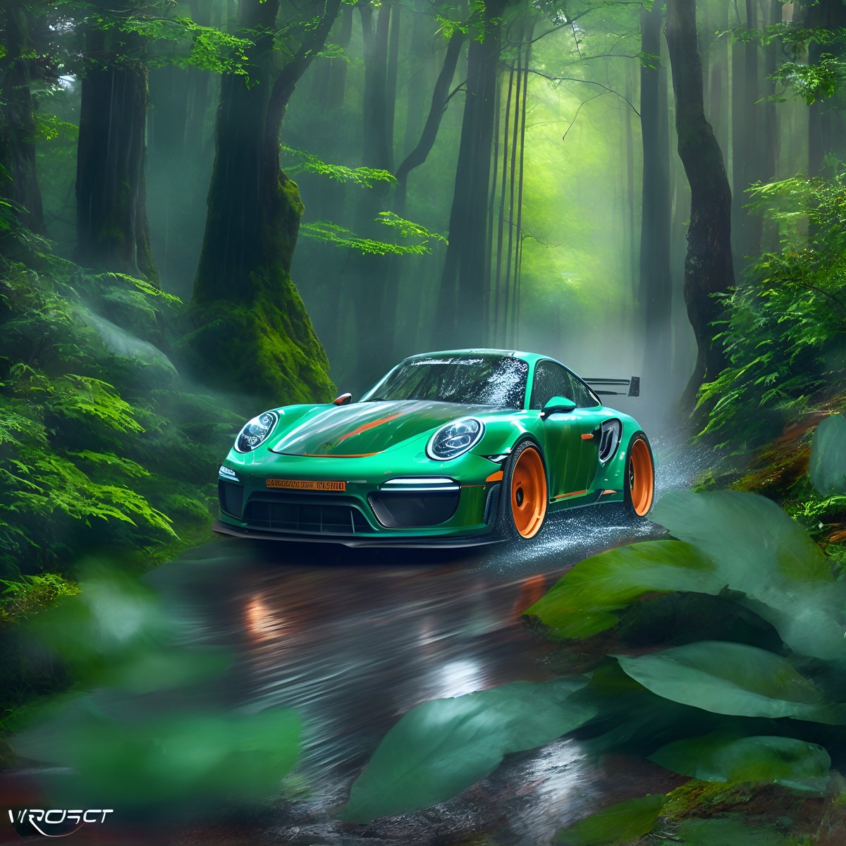 aiBildAgentur's tweet photo. 🚘🍃☔️ This stunning image captures the beauty of nature and the power of high-performance driving all in one shot. What's your favorite part of this image? Let us know in the comments below! 👇 #Porsche #AIgenerated #RainyForest #CarEnthusiast #Greenery #NatureAddicts https://t.co/Y36Z0d9dlb