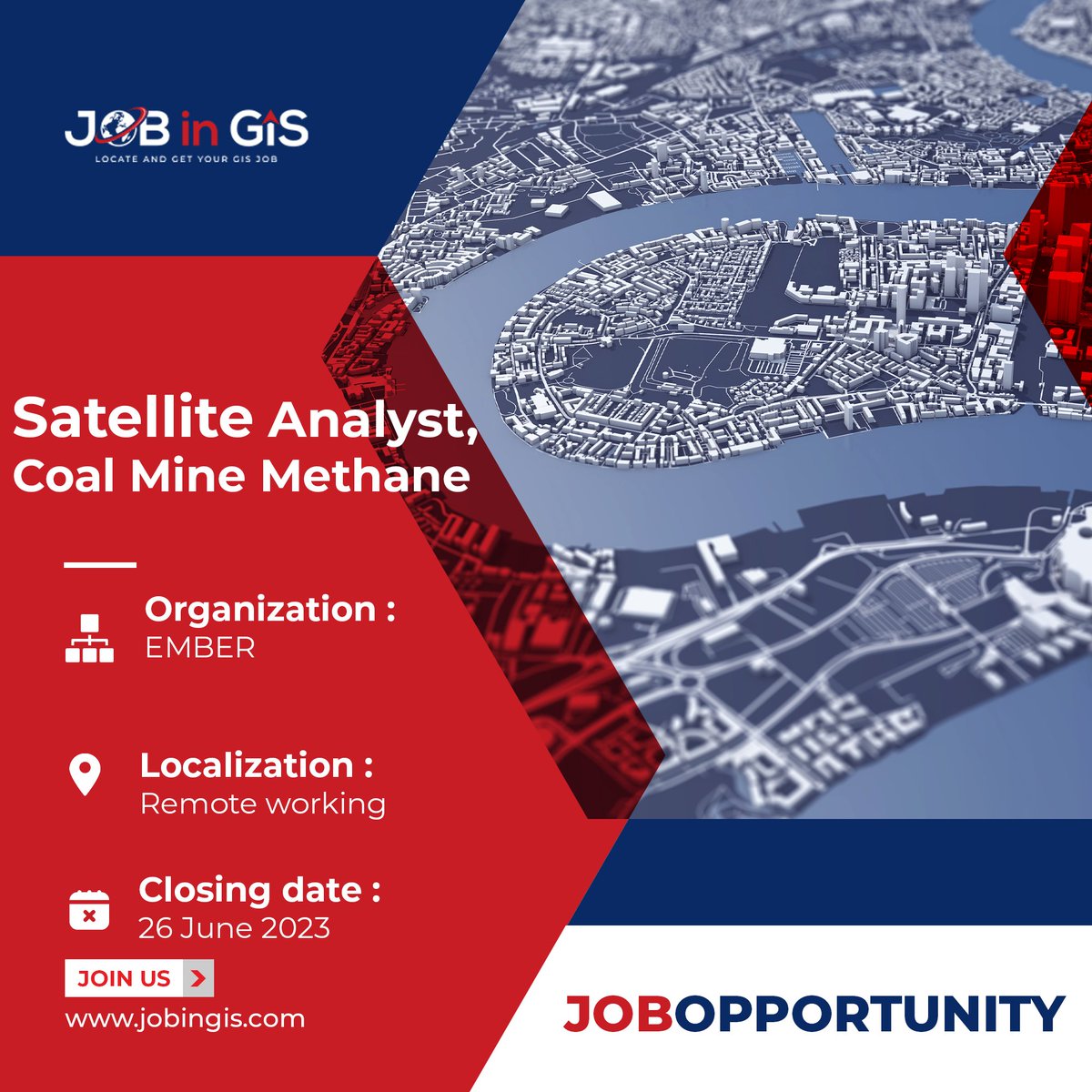 #jobingis : EMBER is hiring a Satellite Analyst, Coal Mine Methane
📍Location : #remoteworking 

Apply here 👉 : jobingis.com/jobs/satellite…

#Job #jobseekers #jobsearch #cartography #Geography #mapping #GIS #geospatial #remotesensing #gisjobs #gischat #remotework #remotejobs
