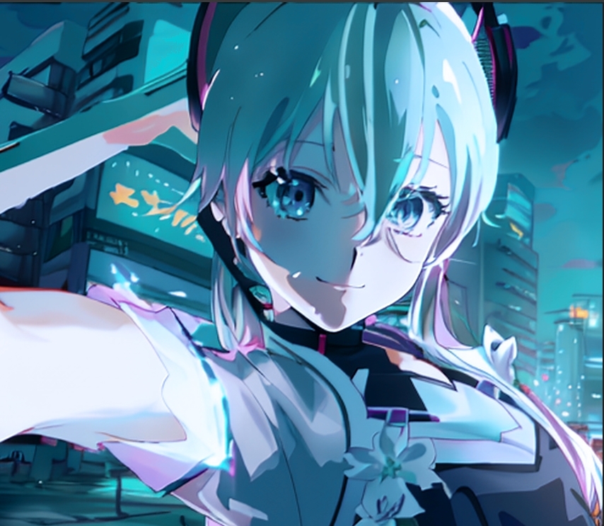 初音ミク「極力ブレンダーを残す方向でaiフィルターしてみた エーアイフィルター #vroi」|119のイラスト