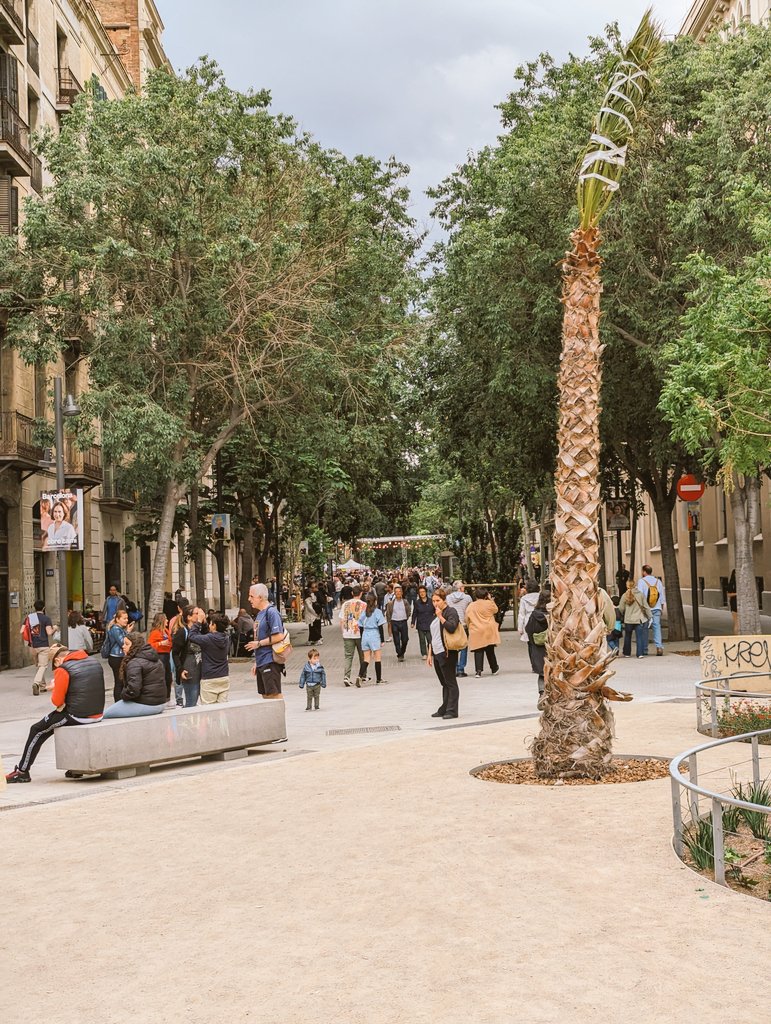 Love the new carrer girona #superblock !!  Such a lovely improvement the city! @AdaColau