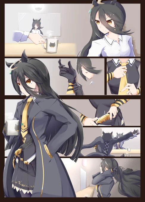 カフェのお着替えはきっと最高にクール
#ウマ娘 #マンハッタンカフェ 