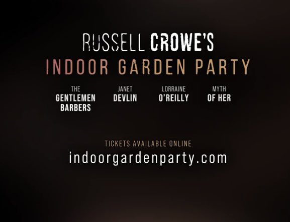 russellcrowe's tweet photo. Indoor Garden Party in Melbourne this week. Cherry Bar sold out both nights. Tickets available for the Espy, Melbourne, Thursday 25th.

The Manning Bar June 10 special guest is Marcia Hines https://t.co/6wLugcnXof