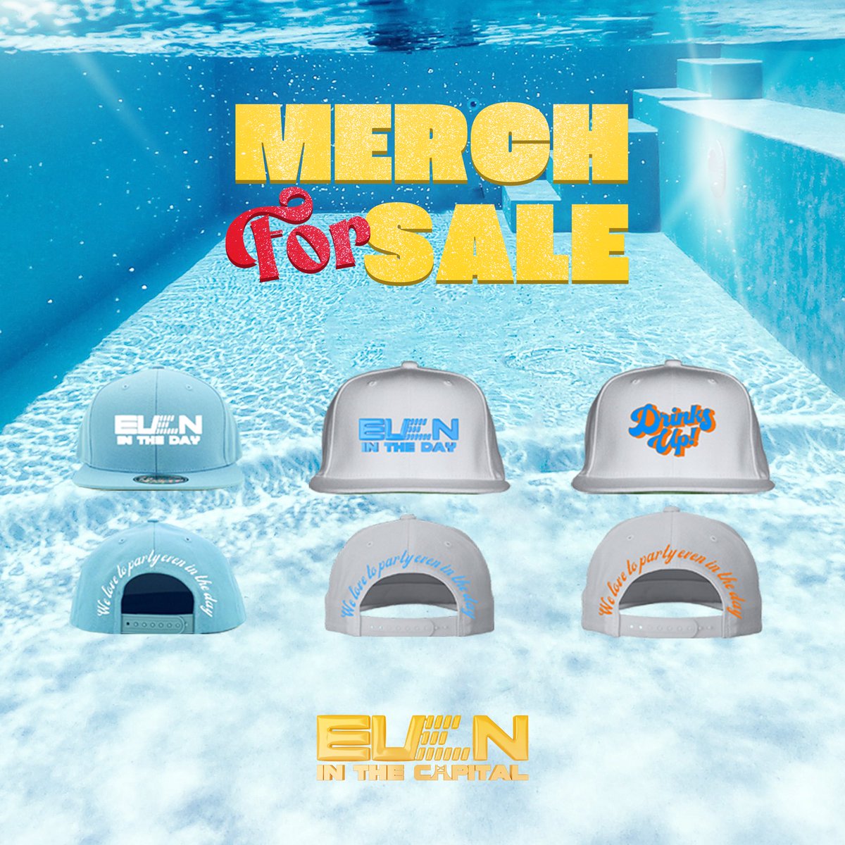 evenintheday's tweet photo. We got you covered!!!💸💦

Cop your #evenintheday merch at the venue on the 27th🔊🔊

#evenintheday #eveninthecapital #daytimeparty #merchandise #merchdesign #eventmerchandise https://t.co/eyXnZQMZlU