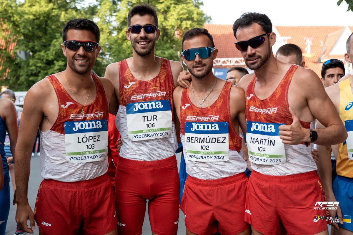 AmorosLive's tweet photo. 🏃🏽‍♀️ Día histórico en los 35km marcha de la Copa de Europa por equipos en #Podebrady2023

🥇 🇪🇸 María Pérez (WR)
🥈 🇪🇸 Raquel González
🥉 🇪🇸 Cristina Montesinos
🥇 🇪🇸 España - Equipo femenino

🥇 🇪🇸 Álvaro Martín (RE)
🥉 🇪🇸 MA López
🥇 🇪🇸 España - Equipo masculino https://t.co/PIjGHHJx4C