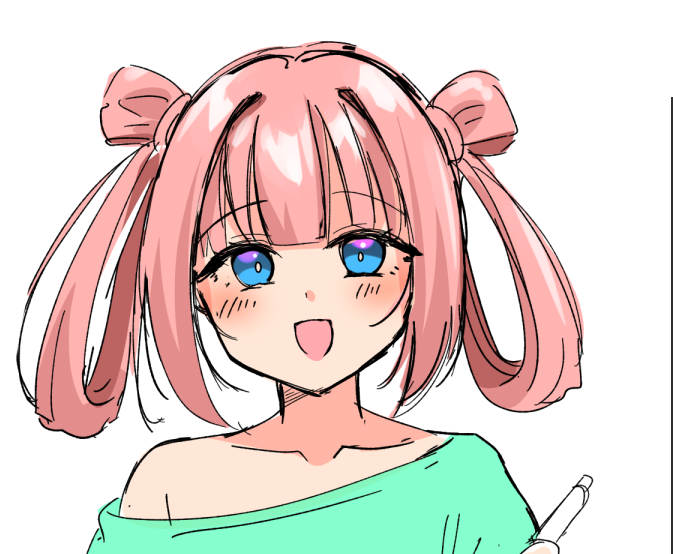 「配信とかに使いたい用ラフ」|きいろくるみのイラスト