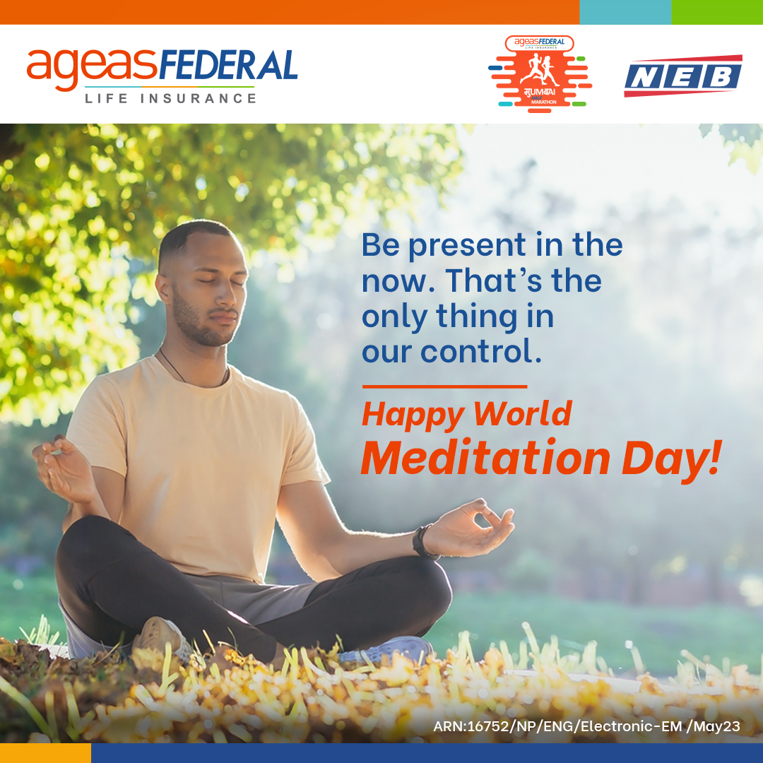 MumbaiHM's tweet photo. Mindfulness is all about accepting, acknowledging and then choosing to let go. This mediation day, may you let go of your fears and focus on more important things. Here’s wishing you a happy World Meditation Day.
#MeditationDay2023 #AgeasFederalLifeInsurance https://t.co/CXL4UsJSHP