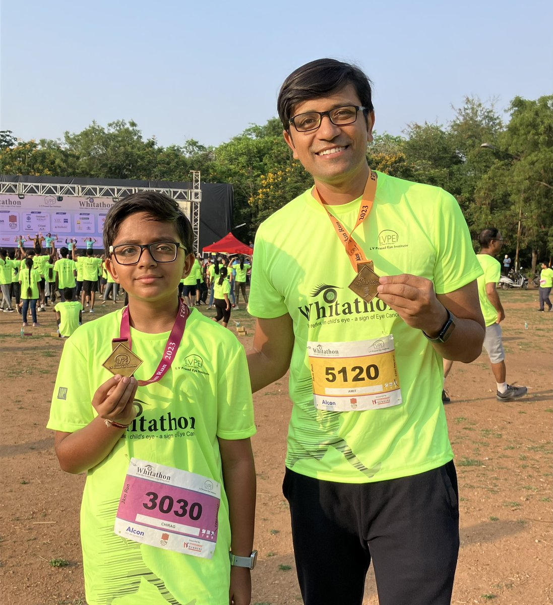 amitbhawani's tweet photo. Today me &amp; Chirag took part in the @lvprasadeye #Whitathon event. 

https://t.co/iiUQkzZGW3

Together, we can create a brighter future for these brave children. #EyeCancerInChildren #RaisingAwareness #MakingADifference #childrenshealth #whitathon2023 #lvpeihyderabad #CauseRun https://t.co/Ygzv0JVtbi