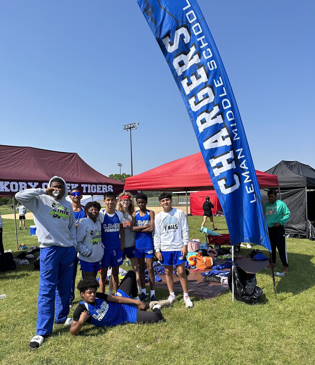 LMS Cross Country & Track (@lms_cc_track) on Twitter photo So incredibly proud of these Chargers and all they have accomplished at the IESA State Finals!
9 State Qualifiers 📣
2 Medals 🏅🏅
3 School Records-800, 200, 4x100
4 PRs ⭐️⭐️⭐️⭐️
Charger Nation is pumped!! ⚡️💙
<a href="/D33Leman/">Leman Middle School</a> <a href="/WeGoD33/">West Chicago D33</a> <a href="/OsoAyala33/">Humberto Ayala, RAA</a> <a href="/WeGoAthletics/">WeGoAthletics</a> So incredibly proud of these Chargers and all they have accomplished at the IESA State Finals!
9 State Qualifiers 📣
2 Medals 🏅🏅
3 School Records-800, 200, 4x100
4 PRs ⭐️⭐️⭐️⭐️
Charger Nation is pumped!! ⚡️💙
<a href="/D33Leman/">Leman Middle School</a> <a href="/WeGoD33/">West Chicago D33</a> <a href="/OsoAyala33/">Humberto Ayala, RAA</a> <a href="/WeGoAthletics/">WeGoAthletics</a>