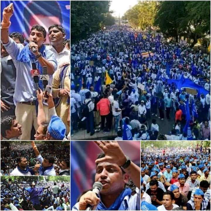Aazad_Rubal_Asp's tweet photo. #ऐतिहासिक_दिन 07 साल पहले आज ही के दिन 21 मई 2017 को साहरनपुर शब्बीरपुर घटना के विरोध में @BhimArmyChief बड़े भाई माननीय एड० #चन्द्रशेखर_आजाद ज�� ने दिल्ली जंतर मंतर पर भीम आर्मी की ऐतिहासिक रैली का आह्वान किया था। लाखों की संख्या में लोग इस रैली में शामिल हुए थें, https://t.co/UGYPgRxqr1