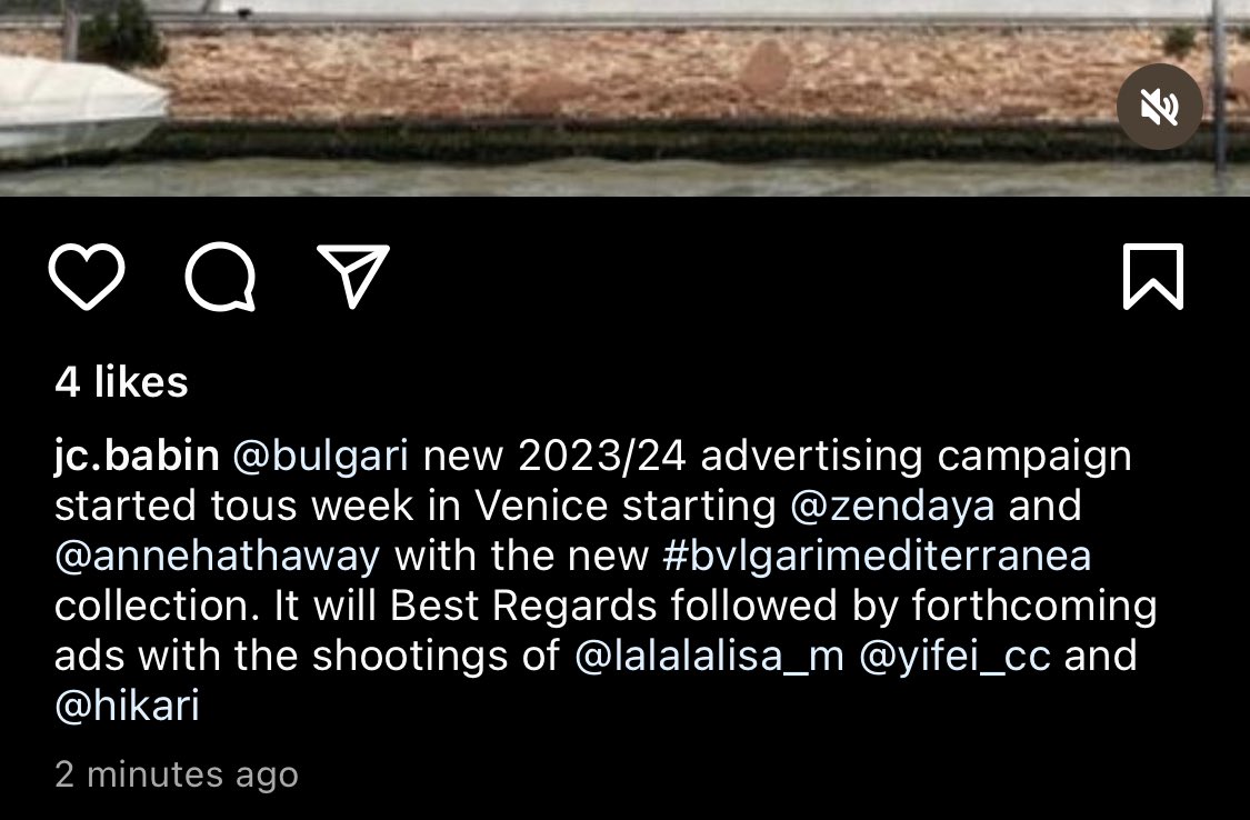 jc babin…. “…….followed by forthcoming ads with the shootings of lalalalisa_m……”

#LISAXBVLGARI @Bulgariofficial