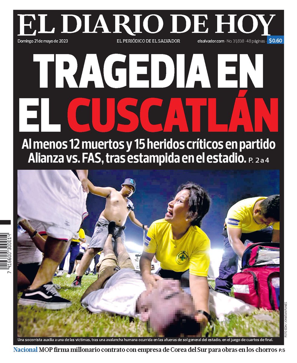 EDHNoticias's tweet photo. Te compartimos la portada de El Diario de Hoy de este domingo 21 de mayo.

Sigue las últimas noticias en https://t.co/haYyxIUFU1 https://t.co/oCr5rm5p3N