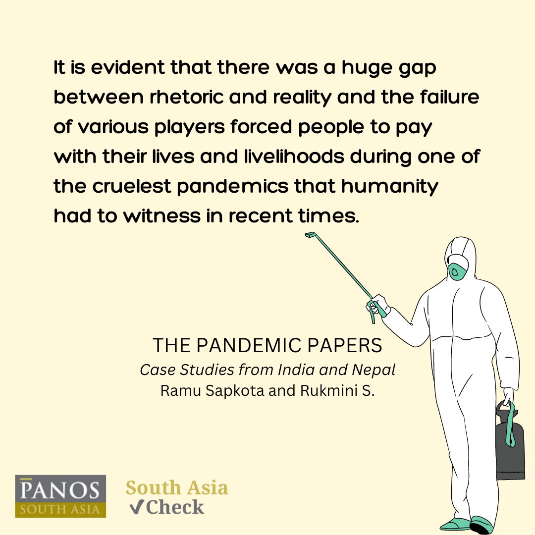 A piece of our latest report titled "THE PANDEMIC PAPERS, Case studies from Nepal and India" authored by <a href="/ramusapkota/">Ramu Sapkota</a>  and Rukmini S.

#PandemicPaper #SouthAsia #Covid19 #SouthAsiaCheck #PanosSouthAsia #Pandemic
