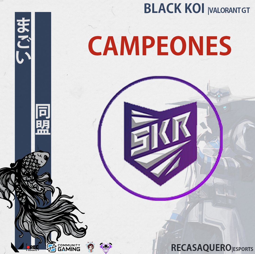 Queremos felicitar a <a href="/skeresportsa/">Skere's Esports</a> 
por coronarse 🎉 CAMPEONES 🎊 en la 1ra. edición de la #BLACKKOI VALORANT GT 🔥⚡ 

#SomosReca #Gorecasaquero
