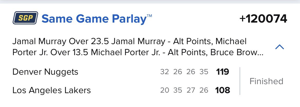 deejay_rish's tweet photo. @ActionNetworkHQ @CeeCeeHarm @FDSportsbook Missed this by 
1 lebron pt
1 lebron reb
1 jokic ast https://t.co/YWxYOJcPsR