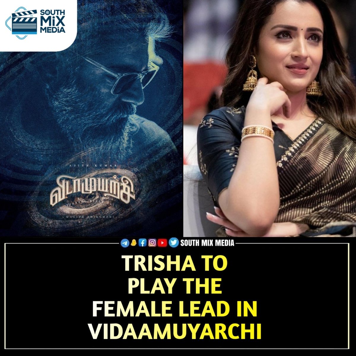 SouthMixMedia's tweet photo. Follow @SouthMixMedia 

#Southmixmedia #VIDAAMUYARCHI 
#AjithKumar   #ThalapathyVijay𓃵 #AjithKumarWorldTour 
#ajithkumar52 #AK62 #AK 
#CaptainMilIer #Dhanush 

@trishtrashers https://t.co/dQLMeGxObA