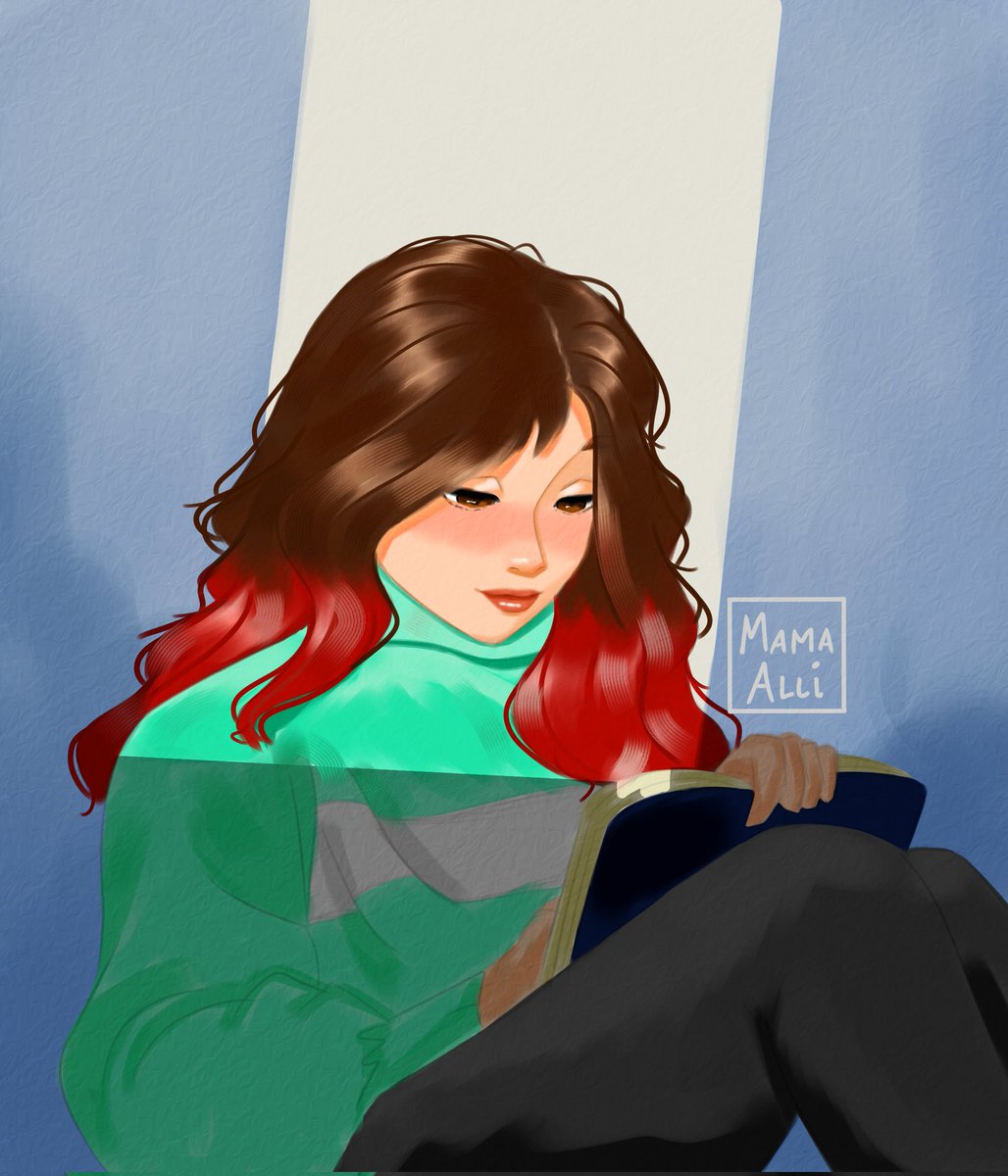 _mamaalli's tweet photo. 📖 Great books help you understand and they help you feel understood. 
- John Green

#medibangpaintpro #digitalart #digitalpainting #stylizedportrait #bookworm #artisttocommission #openforcommission #commissionsopen https://t.co/2ovkLLFVZb