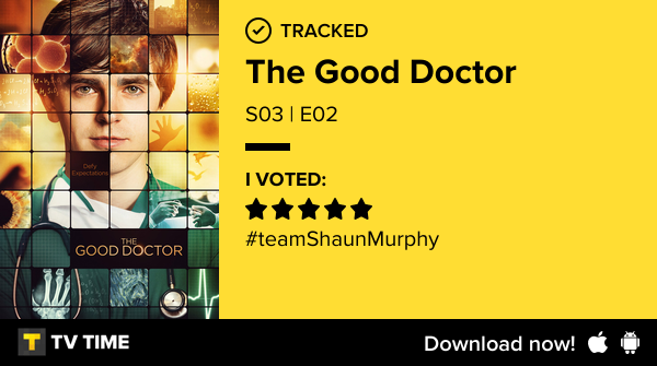 MisssPurple's tweet photo. Visto el S03 | E02 de The Good Doctor! #gooddoctor  https://t.co/ECoW0dEMKO #tvtime https://t.co/JFDMLAKkd8