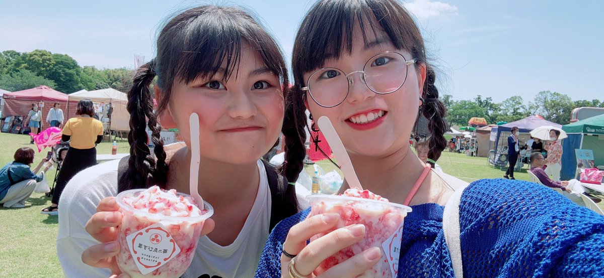 マルシェに行って来たよ〜👍✨
クマちゃんかき氷🐻🍧美味しかった😋

今日はあちぃね〜🥵
熱中症に気をつけよう😎
#炭坑ガールズ 
#teamKING 
#ゆい