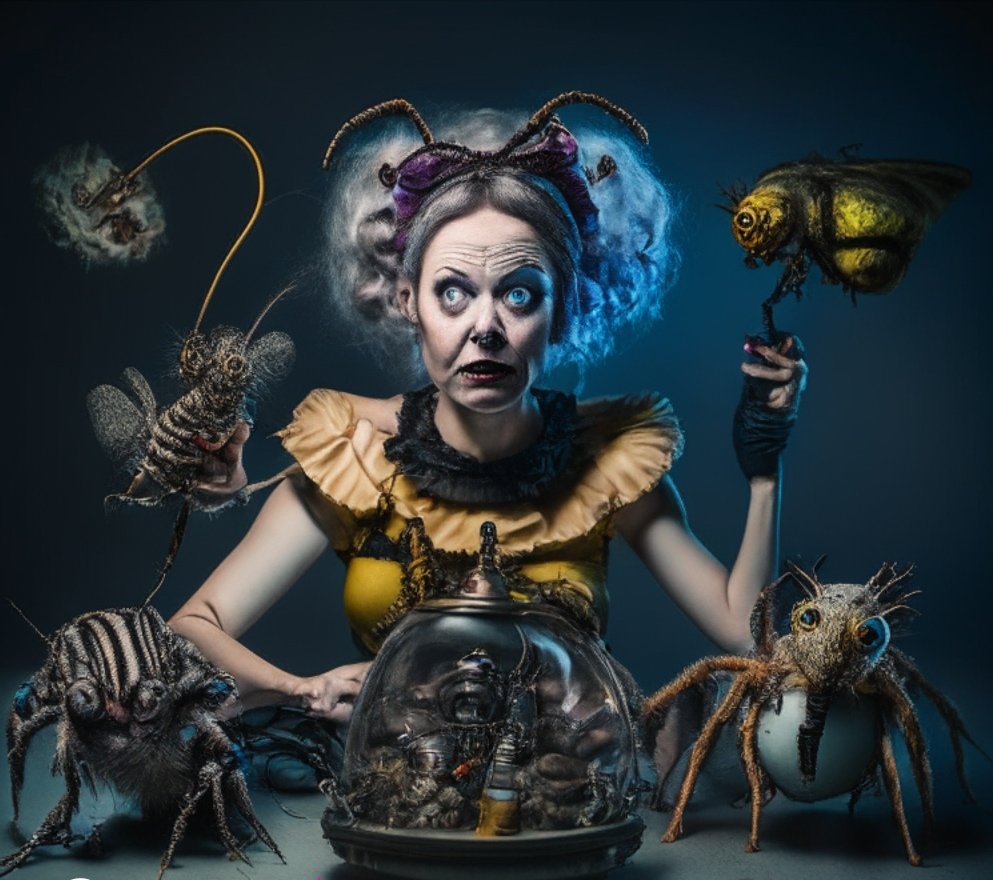 jazmyn_rothmann's tweet photo. “Normal is an illusion. What is normal for the spider is chaos for the fly.”

#AIart #Horror #art #creaturedesign #macarbe https://t.co/RmUPzuOyX6