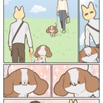 散歩中に同じ犬種の子と会ったとき、飼い主は嬉しいけれど･･･!とっても可愛い「犬漫画」が話題に!