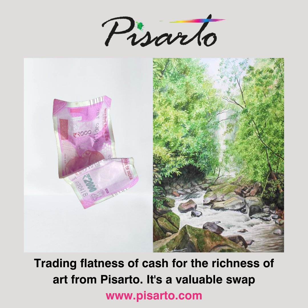 Goodbye Rs. 2000 notes, hello priceless art from Pisarto. Investing in beauty that lasts.

#stylewithpisarto #pisarto #paintings #paintingart #2000notes #2000notesbanned #artoftheday  #handmadepaintings #digitalart #onlinestore #painting🎨