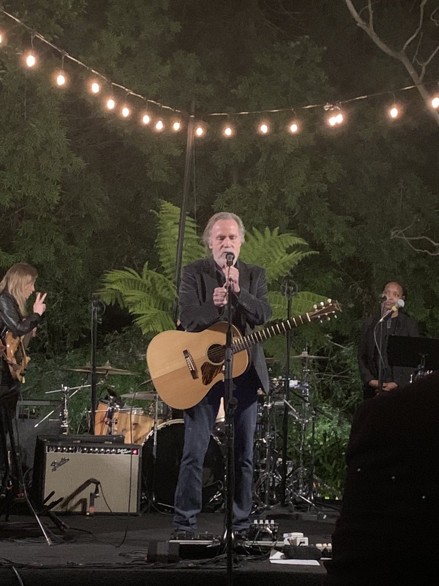 Katefolb's tweet image. Listening to Jackson Browne @PlasticPollutes event on a perfect So Cal evening. @HollywdHealth #ClimateCrisis #Flipthescriptonplastic