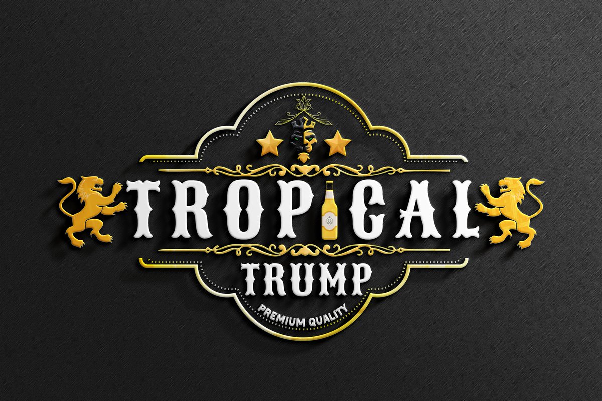 Unleash your taste buds with Tropical Trump 🍻🌴 A refreshing blend of exotic flavors that will transport you to a beach paradise 🌊🍹

 #TropicalTrump
#logotypedesign  #designlogo #logocreator #logoinspiration #logodesigner #logomaker #graphicdesigner #design #graphicdesign