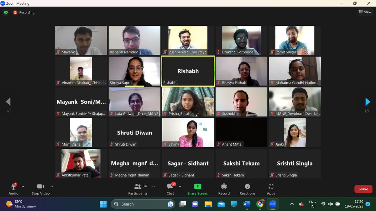 MGNF_IIMA's tweet photo. #MGNF of IIM-A cohort had an interactive session with Shraya Sapru of Samagra firm to advance in #Socialimpact and #development career.
#Skilldevelopment
#PublicPolicy
#Governance https://t.co/h7aZVOPQ7w