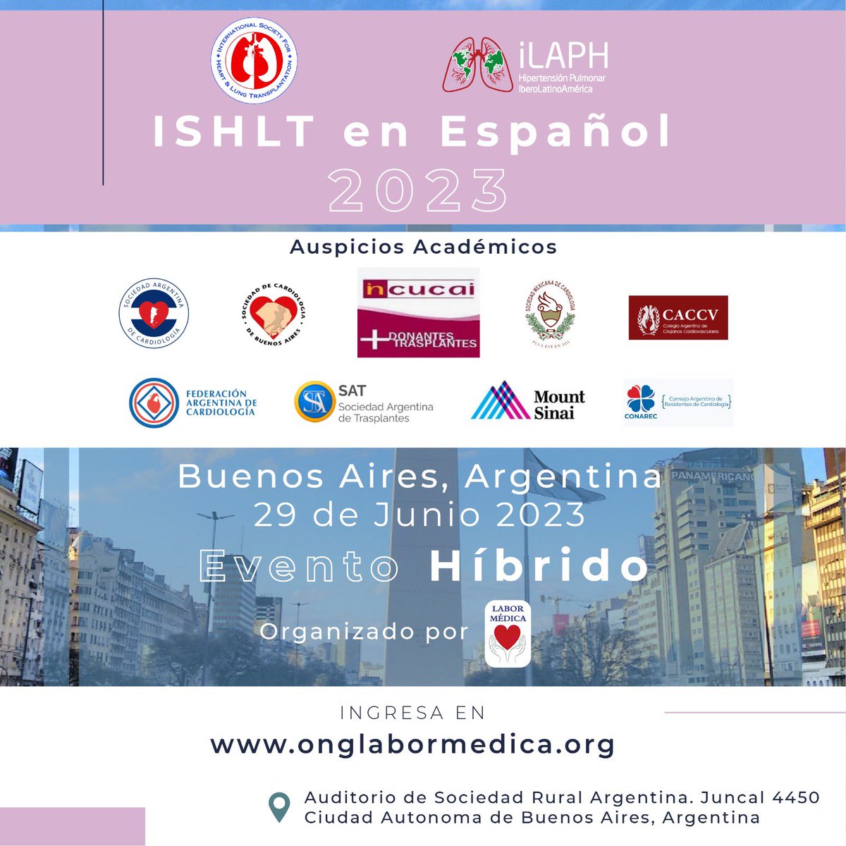 Guilleresperon's tweet photo. Falta menos! 
@ISHLT en Español en Buenos Aires 🇦🇷

Inscripción en https://t.co/nNp0htfYFC 

@vanegrego @paomorejon @MartaFarrero @incucaioficial @ComunidadFAC @SAC_54 @satxarg @MountSinaiNYC @CONAREC_ORG @SIAComunidad @cifacah @EnzRob @Robcor07 @drdiegocosta https://t.co/7sh65J98j4