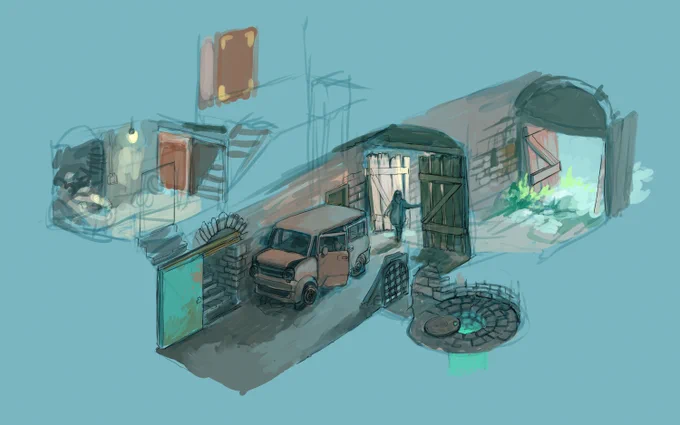 A little progress. Trying to both recapture something I lost track of and transform it into something new
