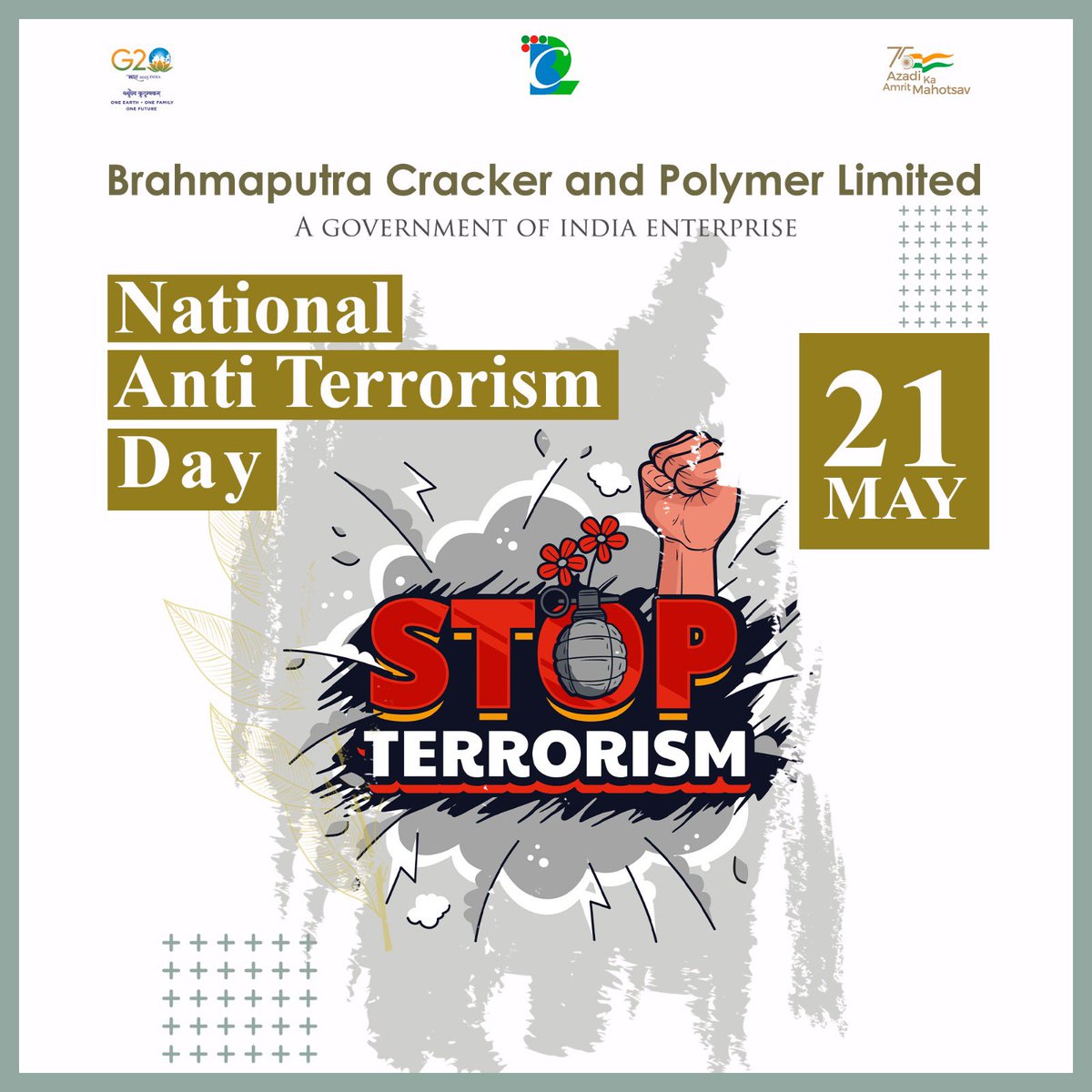 Anti-Terrorism Day is commemorated with the goal of encouraging national harmony, reducing terrorism, and uniting people of different castes, creeds, and so on.  #NationalAntiTerrorismDay