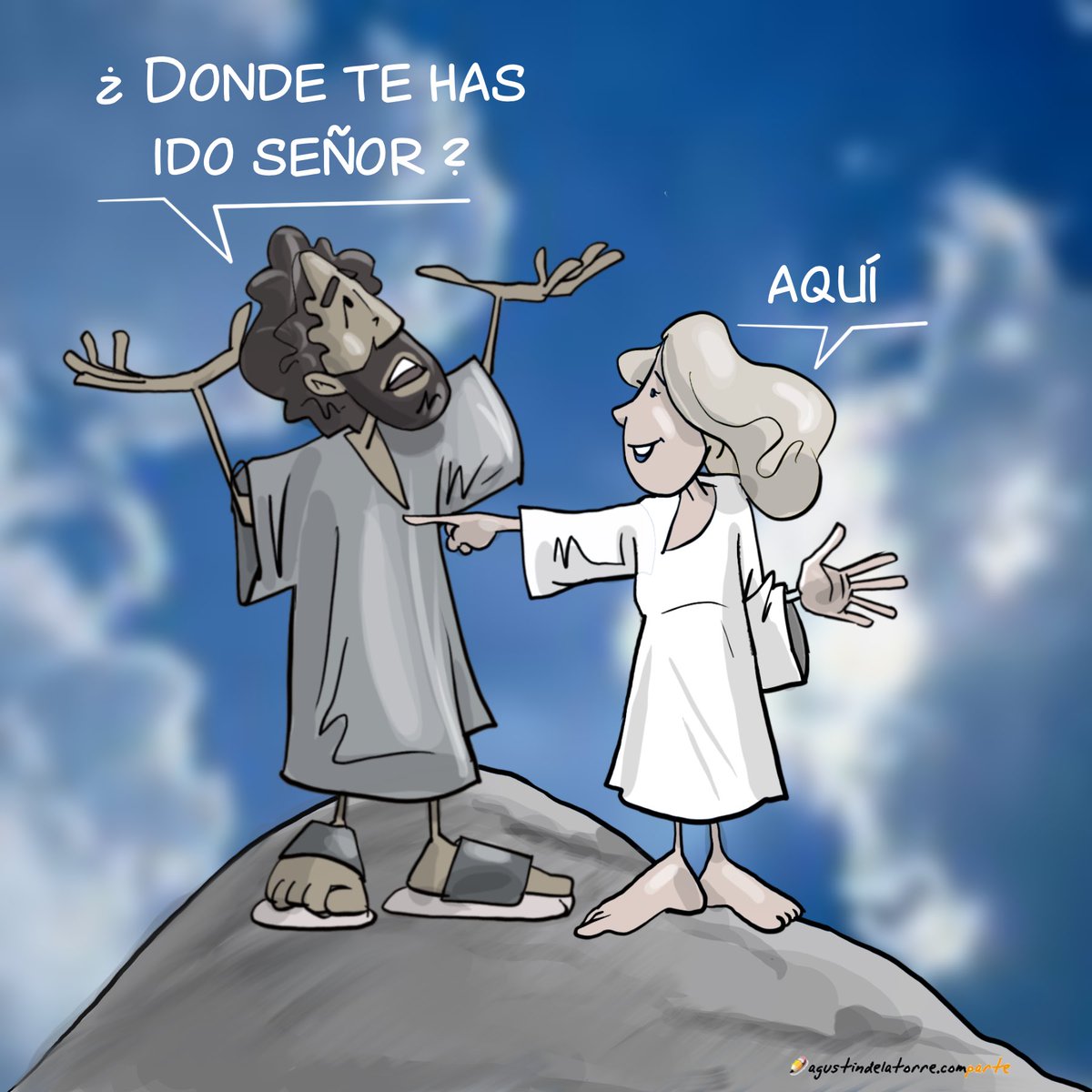 Y nosotros empeñados en mirar hacia arriba en vez de mirar hacia adentro…#EvangeliodelDia #Ascension #ascension2023 #compArte #Ama #evangelio #GodIsGood #mercachifles #nuevaevangelizaccion #Cambiaelmundo #NuevaIglesia #ElSoploIlustrado <a href="/ReligionDigit/">Religión Digital</a>