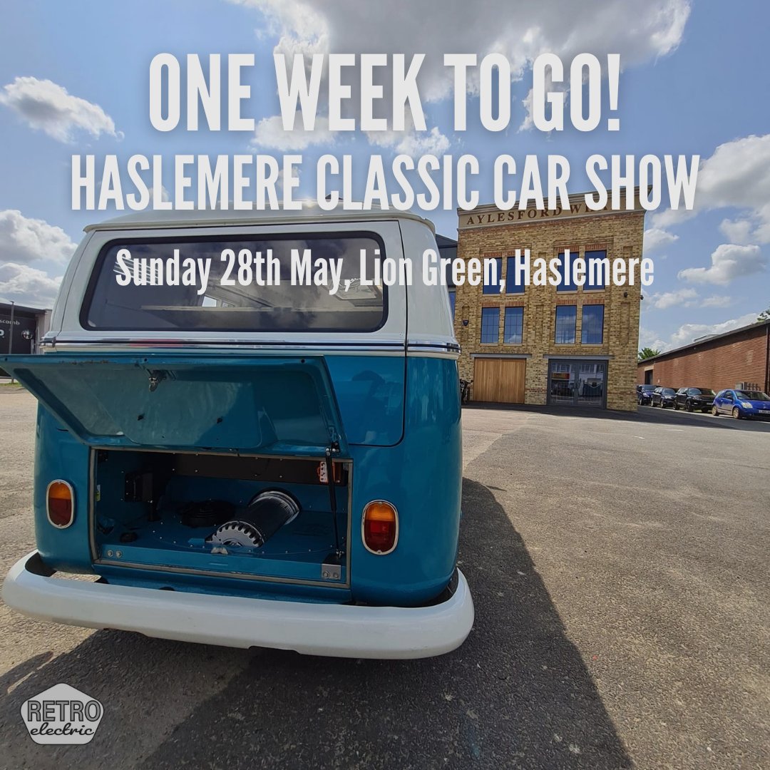 retroelectrics1's tweet photo. And the final countdown is on, just one week away from the Haslemere Classic Car Show π
Don't forget to come and say hi to us on the day.
#retroelectrics #haslemereclassiccarshow #haslemerefestival #carshow #vintagecars #classiccars #carevent #classicconversion #classicevs https://t.co/5c0ZcrCOm6