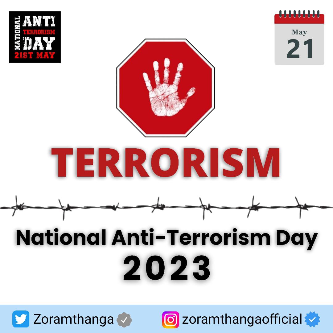Stop War | Stop Terrorism | Make Peace

National Anti-Terrorism Day
21st May, 2023

#MakePeace
#StopWar
#StopTerrorism
#NationalAntiTerrorismDay
#NationalAntiTerrorismDay2023