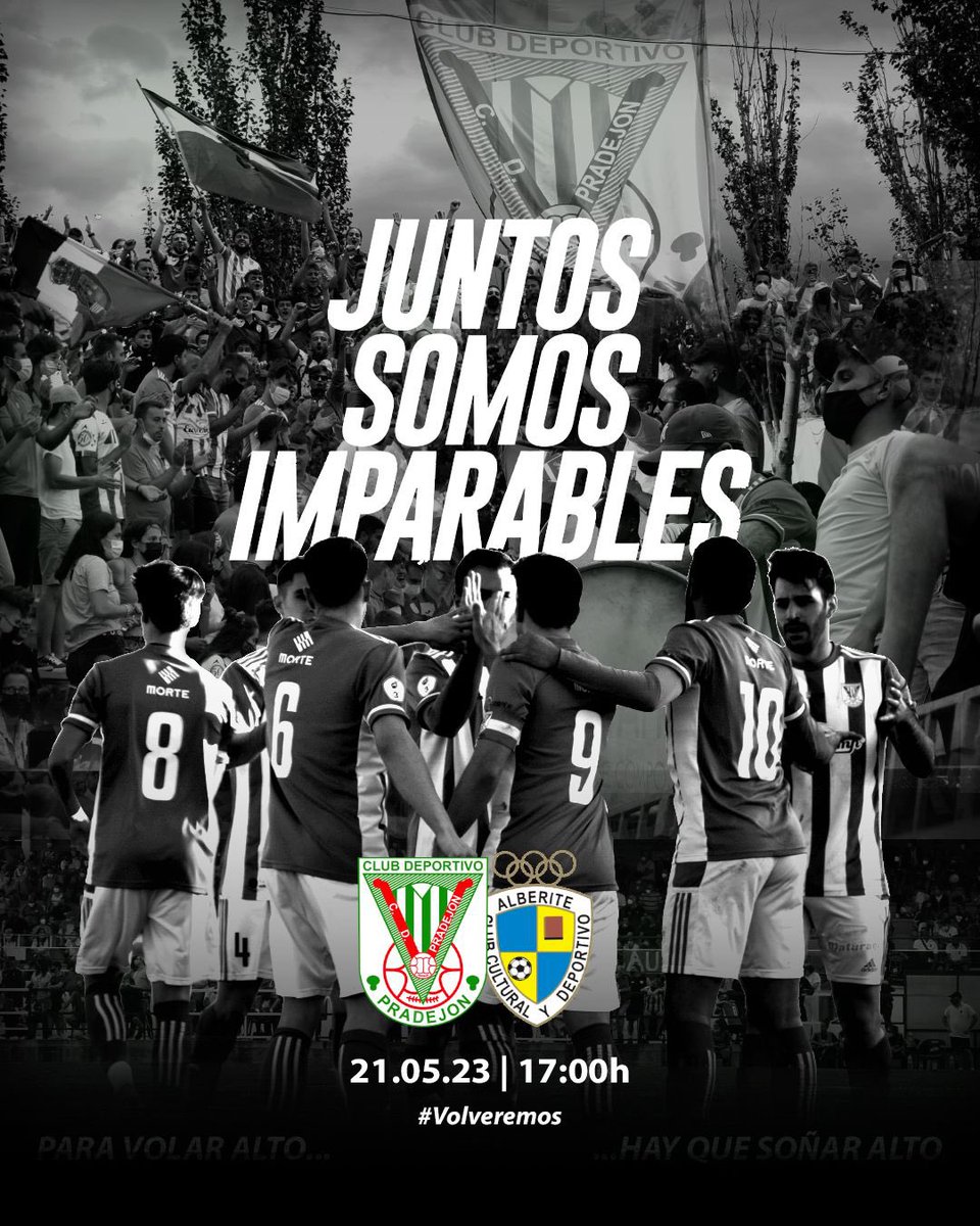 Hoy es el día, hoy os queremos a 🫵🏻tod@s en El Municipal🏟️, hoy queremos oír 👂 vuestras gargantas 📢, queremos ser todos 1️⃣, luchando⚔️ por el mismo objetivo 🎯 , con la misma meta 🏁 …. Conseguir los 3️⃣ puntos que nos acerquen al ansiado ascenso 📈 🔝
VamosVerdes 💚
