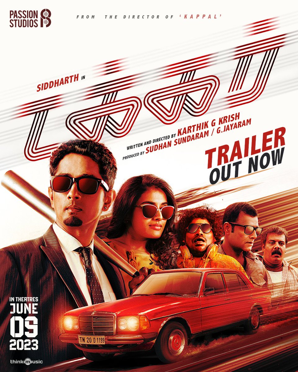 Watch the thoroughly packed &amp; enjoyable #Takkar Trailer 
- youtu.be/IFTOwqw2cF4
Releasing worldwide in cinemas on JUNE 9th.
Directed by <a href="/Karthik_G_Krish/">KARTHIK G KRISH</a>
🌟#Siddharth 
#TakkarFromJun9
<a href="/PassionStudios_/">Passion Studios</a> <a href="/iYogiBabu/">Yogi Babu</a> <a href="/nivaskprasanna/">Nivas K Prasanna</a> @thinkmusicindia@vijaytelevision <a href="/DoneChannel1/">Done Channel</a>