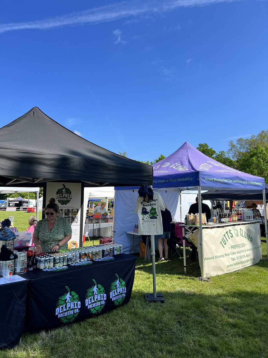 All set up over at #BurghfieldMayFayre! Looks like it’s going to be a great day! Head on down, we’re next to @tuttsclumpcider 🍺 🍏