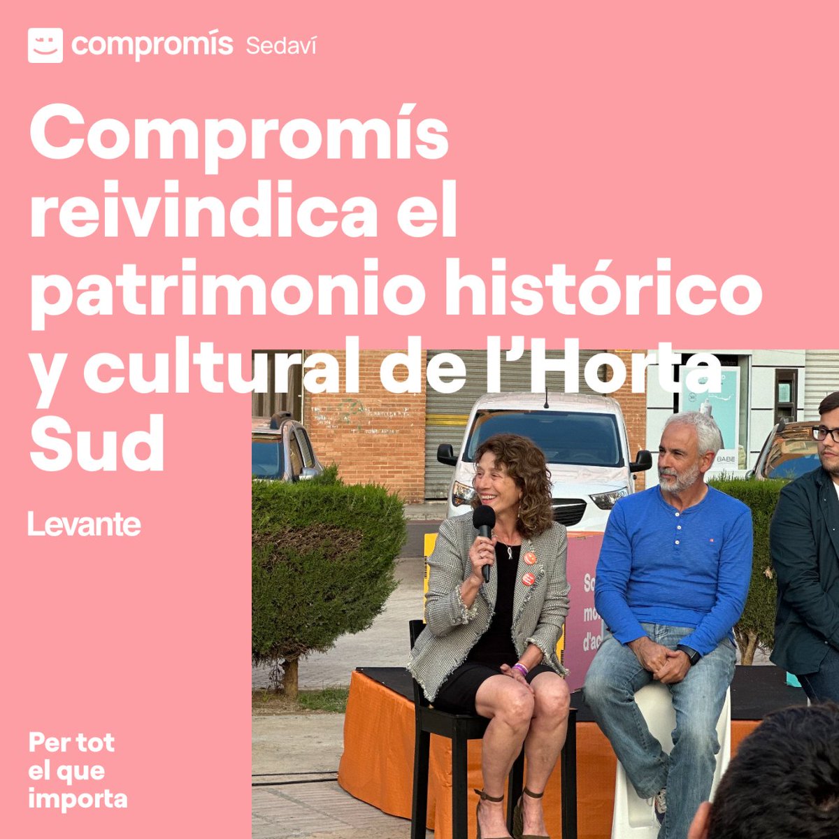 Ahir Filo Baixauli va defensar, a l'acte Comarcal que es va fer a Alaquas, la nostra proposta de defensa del patrimoni històric del nostre poble. Ja coneixes el nostre programa?

mtr.cool/mbvvmujydg
#pertotelqueimporta #patrimoni #28m #eleccionsmunicipals