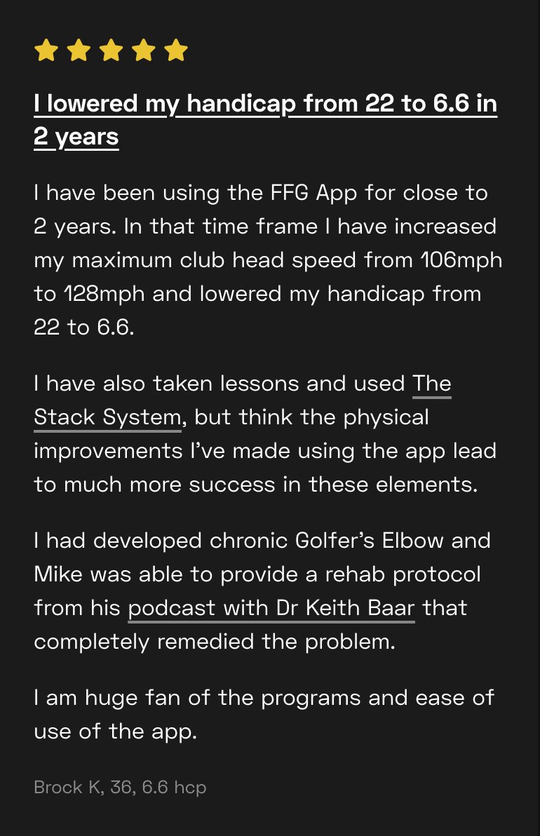 Fit For Golf Mike Carroll on Twitter "💬 "I lowered my handicap from