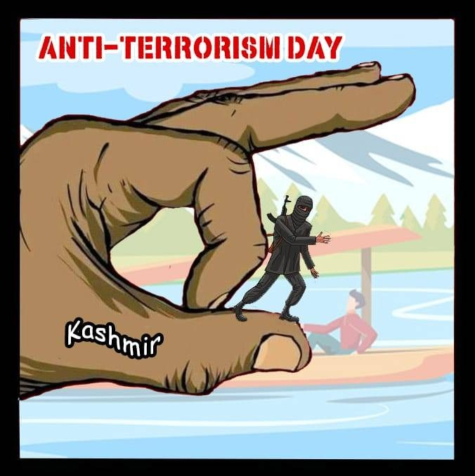 k_1saurabh's tweet photo. Terrorism has already affected many lives. Violence is not the solution of every issue.Real Muslims have to come forward first to remove tag of terrorism on Islam#NationalAntiTerrorismDay2023  
#KashmirRejectsTerrorism 
#NationalAntiTerrorismDay https://t.co/ASzdqYz0lm