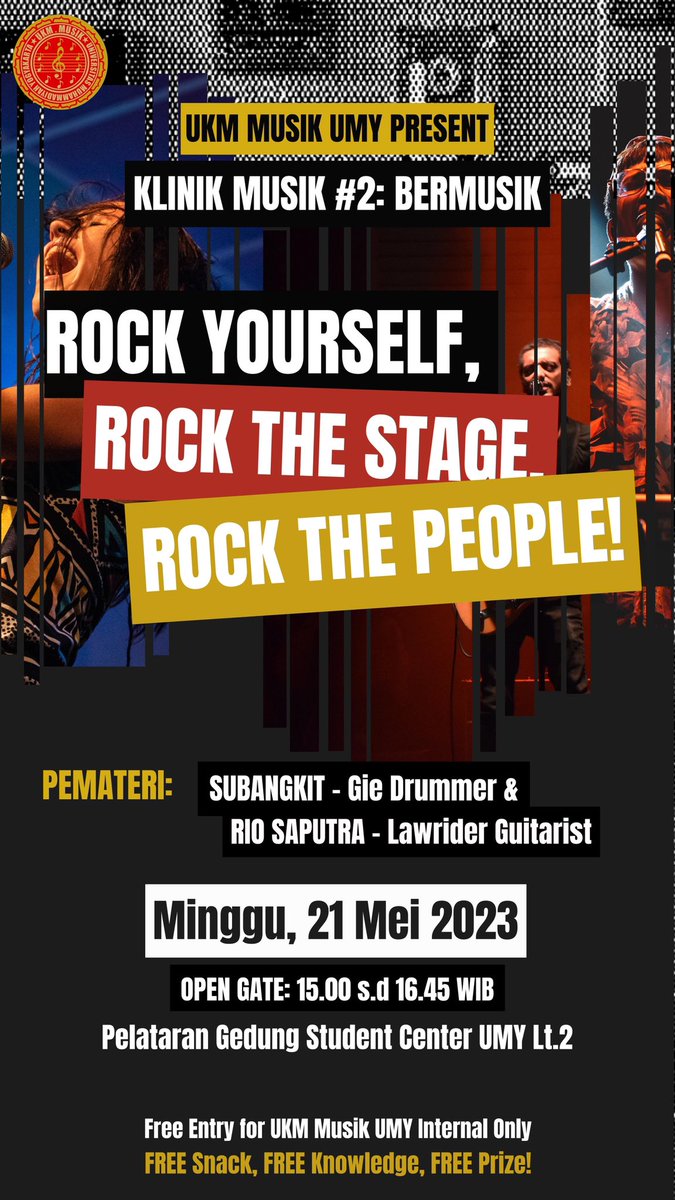 Hallo sobat musik!!

Kapan lagi belajar bentuk band dan attitude? 🤩💥 Hari ini bangetttt!!