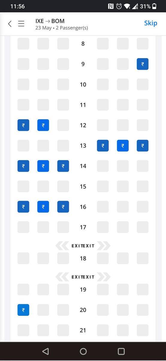 AdvSA07's tweet photo. Hey @IndiGo6E you ppl are shameless scamsters. Only limited paid seats, and since m travelling with an infant you have left me with no other option bt to forcefully buy it. This is 48hrs prior though. 
Highly immoral and unethical practise.
@PMOIndia
@timesofindia @JM_Scindia https://t.co/X2jCQ58A0h