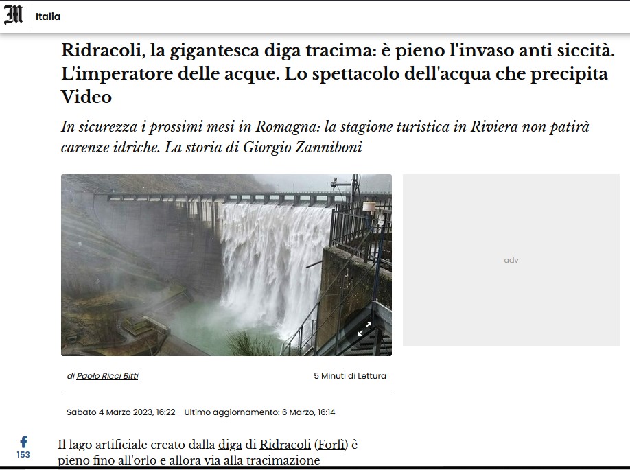 FabioFranchi1's tweet photo. Bacino di Ridracoli: controllare le date. 
Fino a pochi giorni fa si discuteva di siccità con l'invaso pieno.
Sembra che abbiano aperto le paratie in concomitanza con le ultime piogge. Geniale! https://t.co/RyJmlx2ZeK