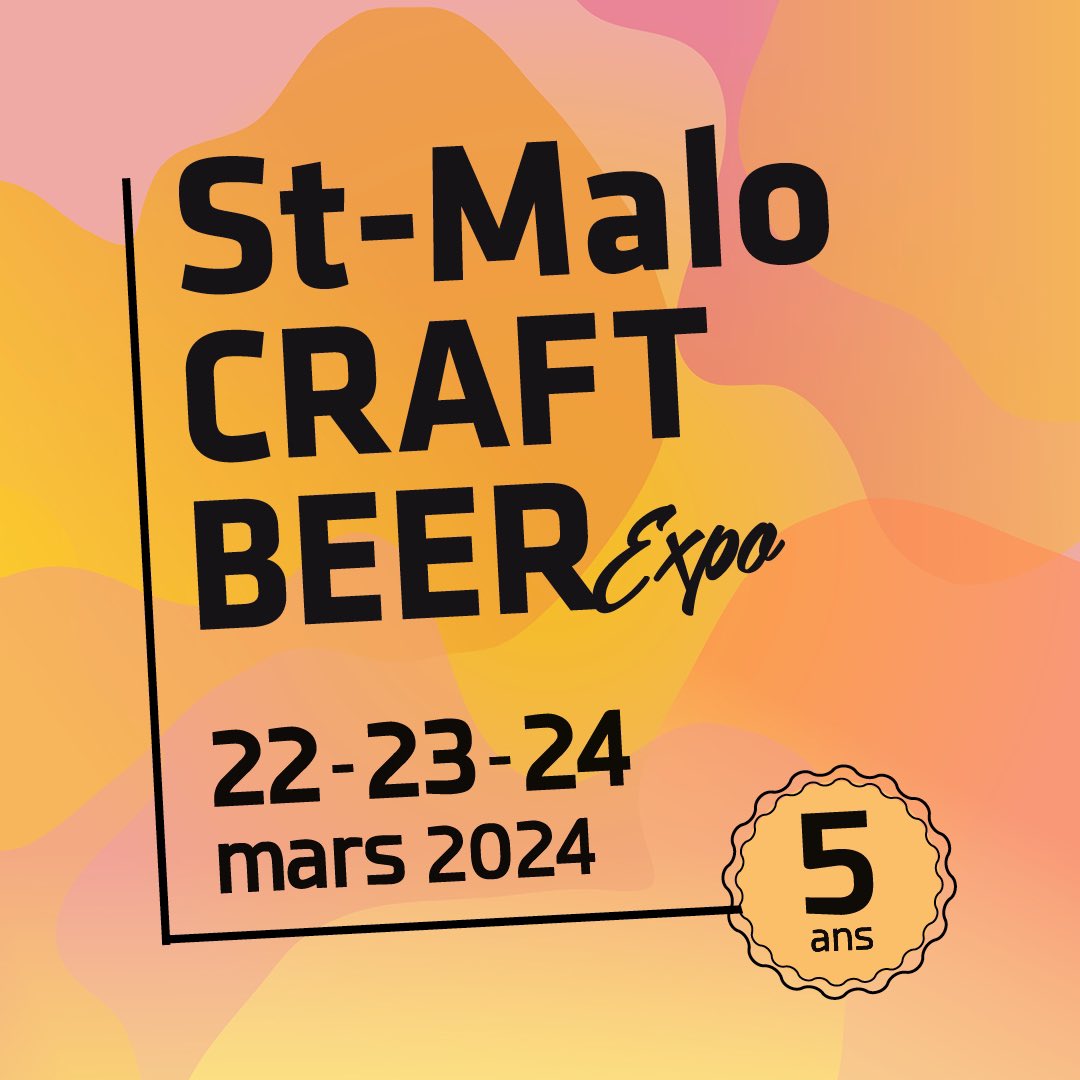 StMaloCraftBeer's tweet photo. Debout, unis, nous savourerons !
Mars 2024 

La 5e édition de #saintmalocraftbeerexpo se dessine déjà. Serez-vous prêts pour célébrer la #biereartisanale plus les 5 ans du festival ?

#craftbeer #saintmalo #beerfestival #bretagne #beerlovers https://t.co/4VPrN5MPQT