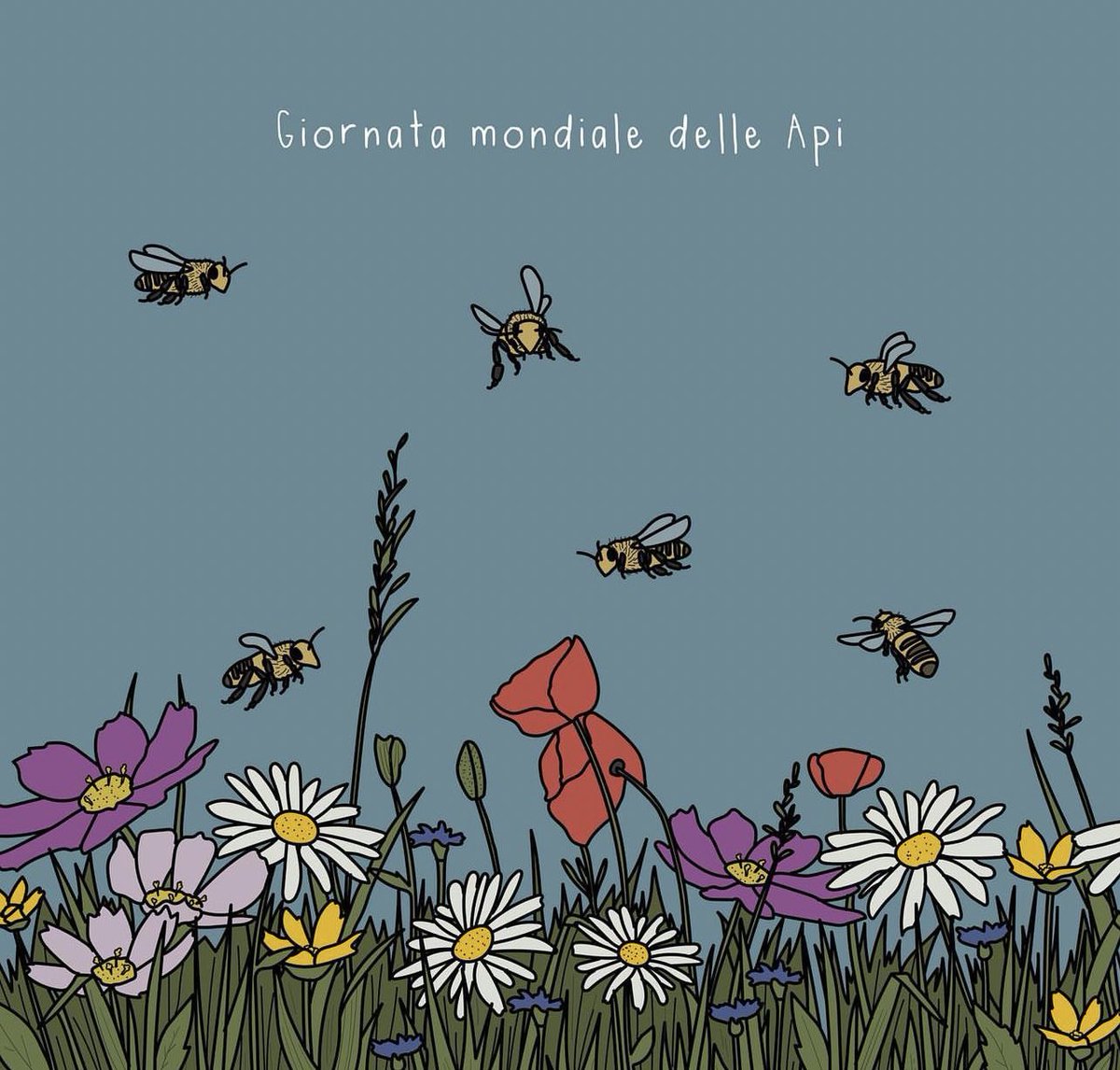 🐝🐝🐝 Dalle #api dipende l'intero ecosistema. È il motivo per cui nel 2018 l'<a href="/ONU_es/">Naciones Unidas</a> ha istituito una giornata internazionale a loro dedicata. Lo scopo è quello di sensibilizzare le persone sull'importanza degli impollinatori. 

#20Maggio #SonoAnimali
#GiornataMondialeDelleApi