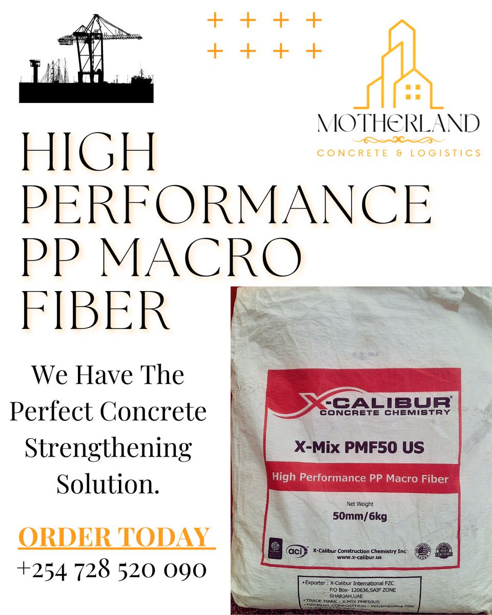 MotherlandCL's tweet image. #macrofiber #ordernow #constructionmaterials #concretesolutions 

Get Yours Today By Calling:

+254 728 520 090