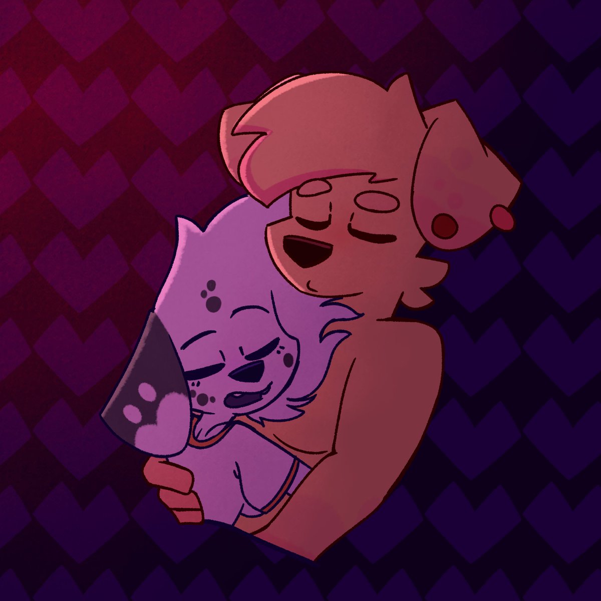 the most comfortable bed is in your crush's arms 💜❤️

#101DalmatianStreet #Save101DalmatianStreet #furryartwork #furry