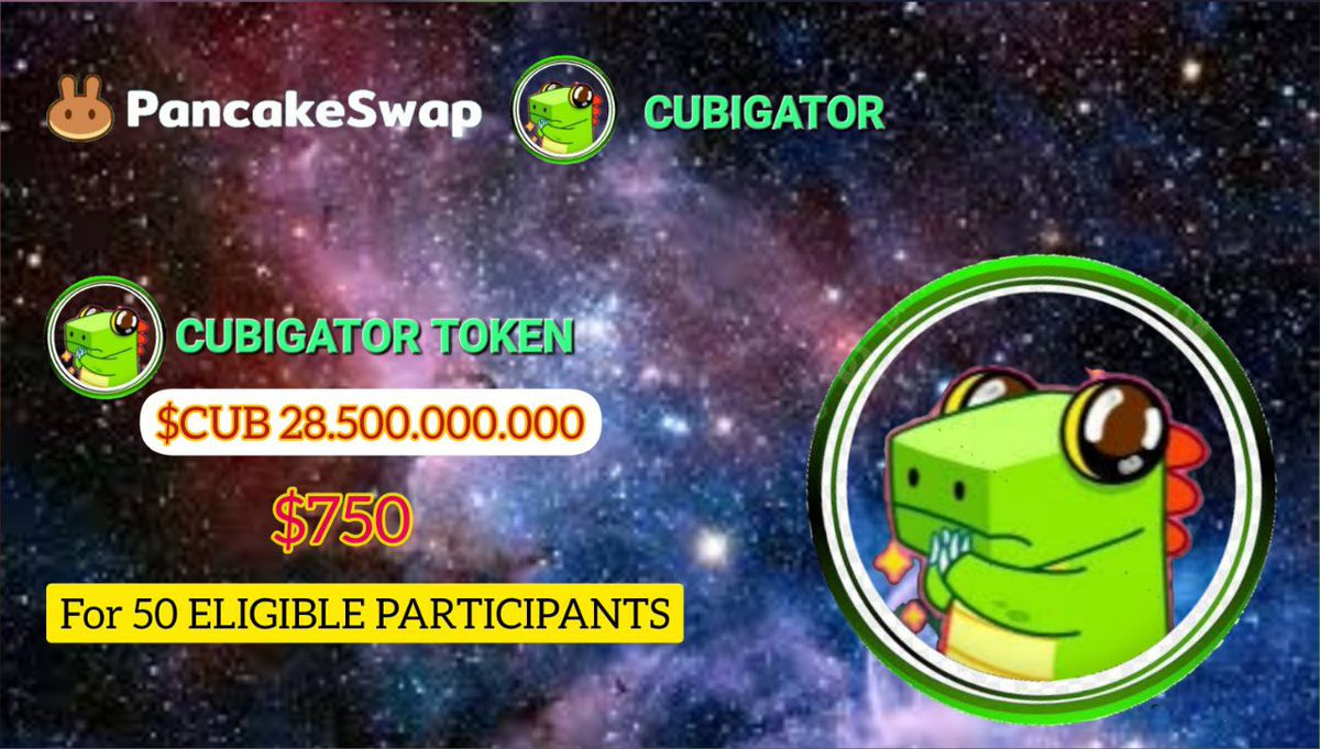 HELLO MEME WORLD 🐊, we are so excited to announce this giveaway to everyone   

💲Reward : $750 worth of $CUB 
only for 50 lucky participant  

more info check on this = t.me/Cubigatorgivea…

#Airdrops #CryptoNews #cryptocurrency #CryptoCommunity #Memecoinseason2023 #memecoin