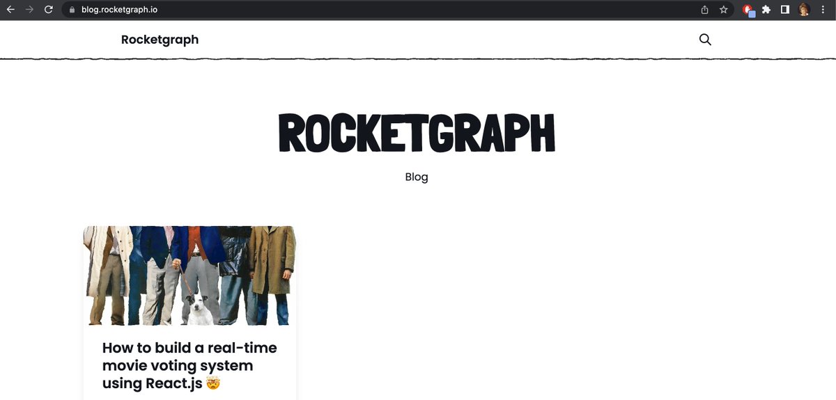 Rocketgraph blog is now live: